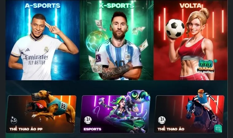 Sảnh thể thao Gembet thiết kế giao diện đẹp, chuyên nghiệp