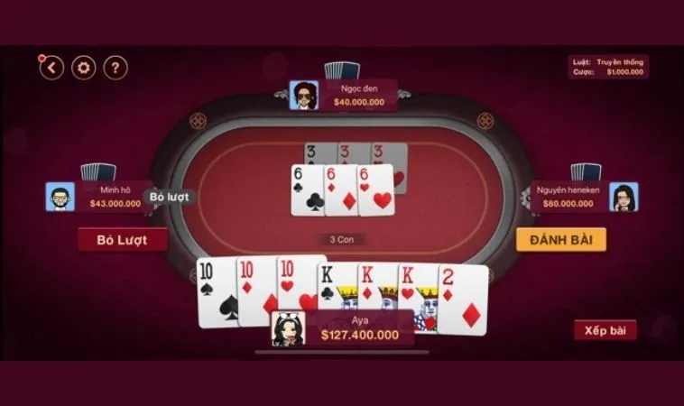 Bàn chơi Tiến Lên Miền Nam Nhà Cái GemBet