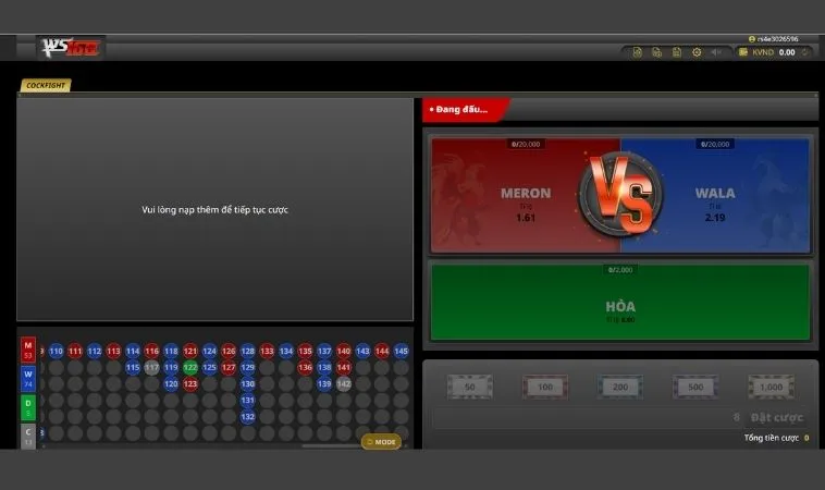 Hướng Dẫn Cách Chơi Đá Gà WS168 Tại GemBet Siêu Đỉnh Cao 2 Giao diện cá cược Đá Gà WS168 Tại GemBet