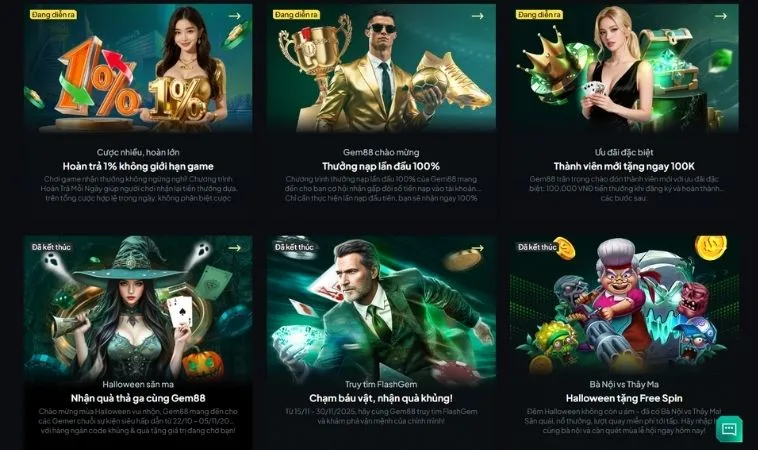 Đa dạng các chương trình Khuyến Mãi GemBet hấp dẫn 